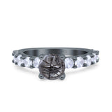 Round Natural Stone Cathedral Ring