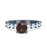 Round Natural Stone Cathedral Ring