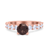 Round Natural Stone Cathedral Ring