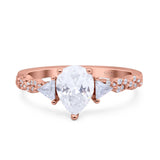 Art Deco Teardrop Pear Ring