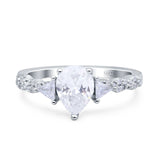 Art Deco Teardrop Pear Ring