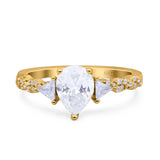 Art Deco Teardrop Pear Ring