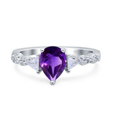 Art Deco Teardrop Pear Ring