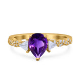 Art Deco Teardrop Pear Ring