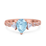 Art Deco Teardrop Pear Ring