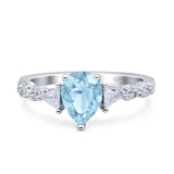 Art Deco Teardrop Pear Ring
