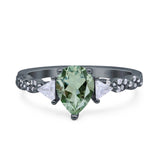 Art Deco Teardrop Pear Ring