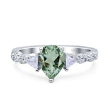 Art Deco Teardrop Pear Ring