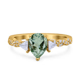 Art Deco Teardrop Pear Ring