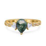 Art Deco Teardrop Pear Ring