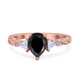 Art Deco Teardrop Pear Ring