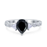 Art Deco Teardrop Pear Ring