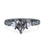 Art Deco Teardrop Pear Ring