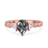 Art Deco Teardrop Pear Ring