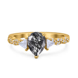 Art Deco Teardrop Pear Ring