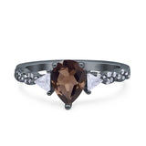 Art Deco Teardrop Pear Ring