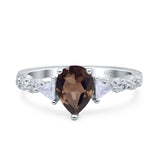 Art Deco Teardrop Pear Ring