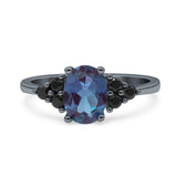 Oval Natural Stone Engagement Ring