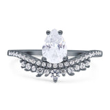 Pear Teardrop Natural Stone Wedding Ring