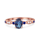 Oval Natural Stone Vintage Style Ring