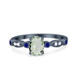 Oval Natural Stone Vintage Style Ring