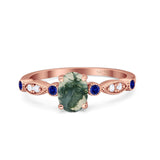 Oval Natural Stone Vintage Style Ring