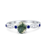 Oval Natural Stone Vintage Style Ring