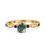Oval Natural Stone Vintage Style Ring