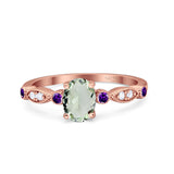 Oval Natural Stone Vintage Style Ring