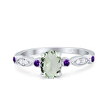 Oval Natural Stone Vintage Style Ring