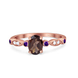 Oval Natural Stone Vintage Style Ring