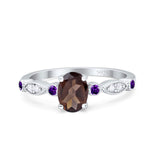 Oval Natural Stone Vintage Style Ring