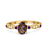 Oval Natural Stone Vintage Style Ring