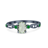 Oval Natural Stone Vintage Style Ring