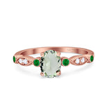 Oval Natural Stone Vintage Style Ring