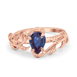 Pear Teardrop Leaf Vintage Style Ring