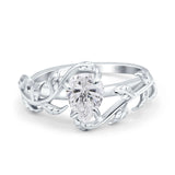 Pear Teardrop Leaf Vintage Style Ring