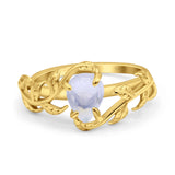Pear Teardrop Leaf Vintage Style Ring