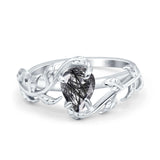 Pear Teardrop Leaf Vintage Style Ring