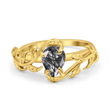 Pear Teardrop Leaf Vintage Style Ring