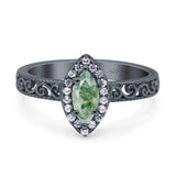 Marquise Halo Filigree Ring