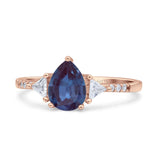Pear Teardrop Vintage Style Ring