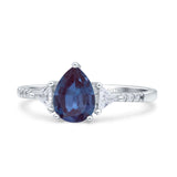 Pear Teardrop Vintage Style Ring