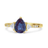 Pear Teardrop Vintage Style Ring