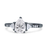 Pear Teardrop Vintage Style Ring