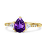 Pear Teardrop Vintage Style Ring
