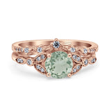 Art Deco Round Two Piece Bridal Ring