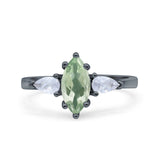 Three Stone Marquise Pear Trellis Ring