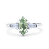 Three Stone Marquise Pear Trellis Ring