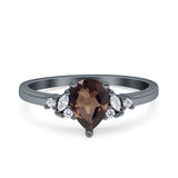 Art Deco Pear Teardrop Vintage Style Ring 